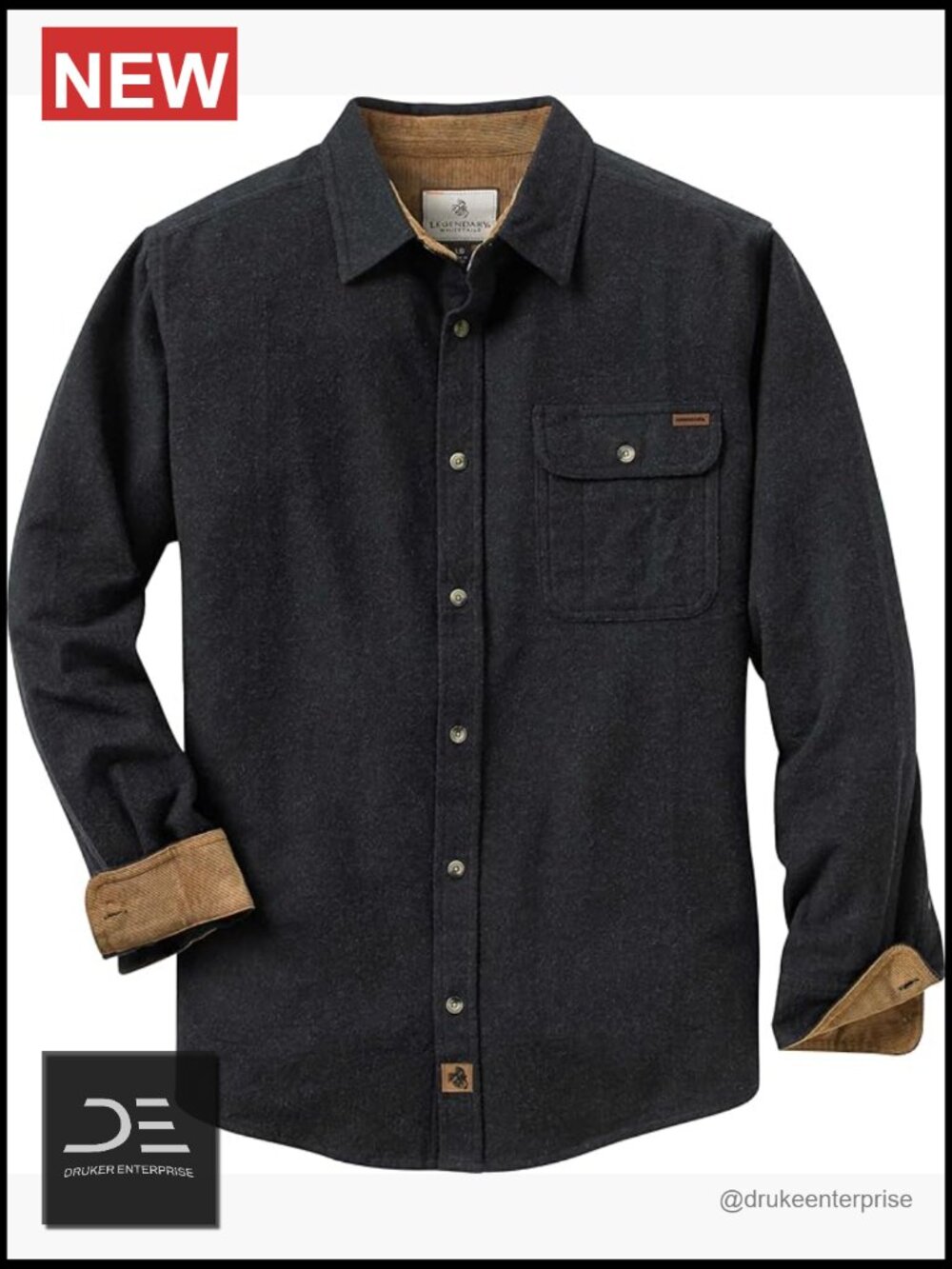 Men's Long Sleeve Button Down 100% Cotton Flannel Shirt Casual